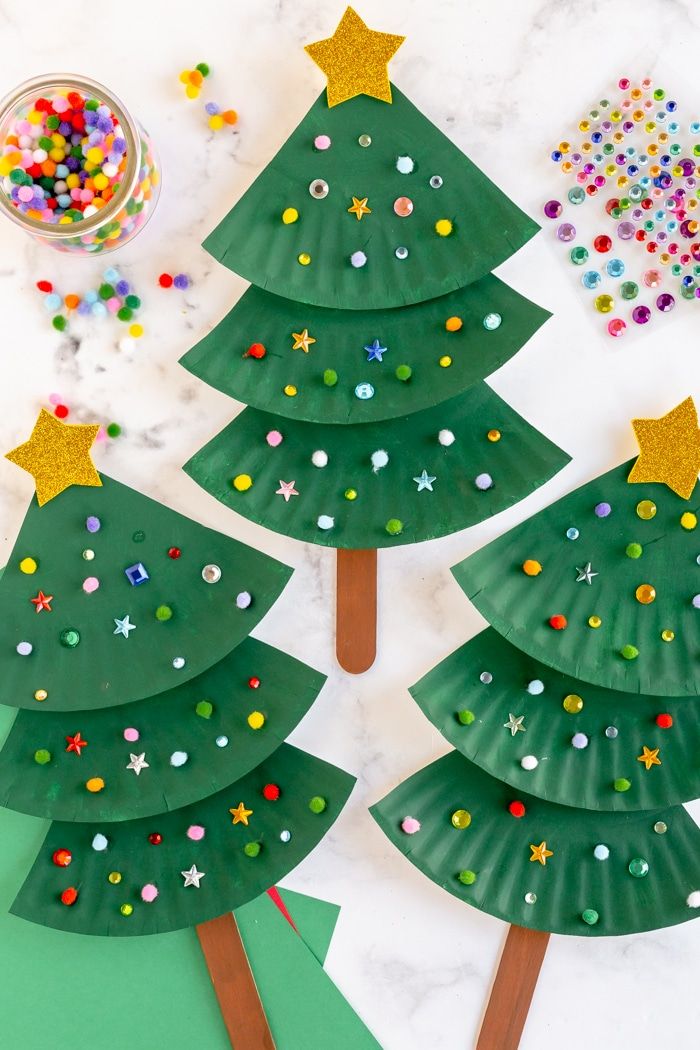 Paper Plate Christmas Trees