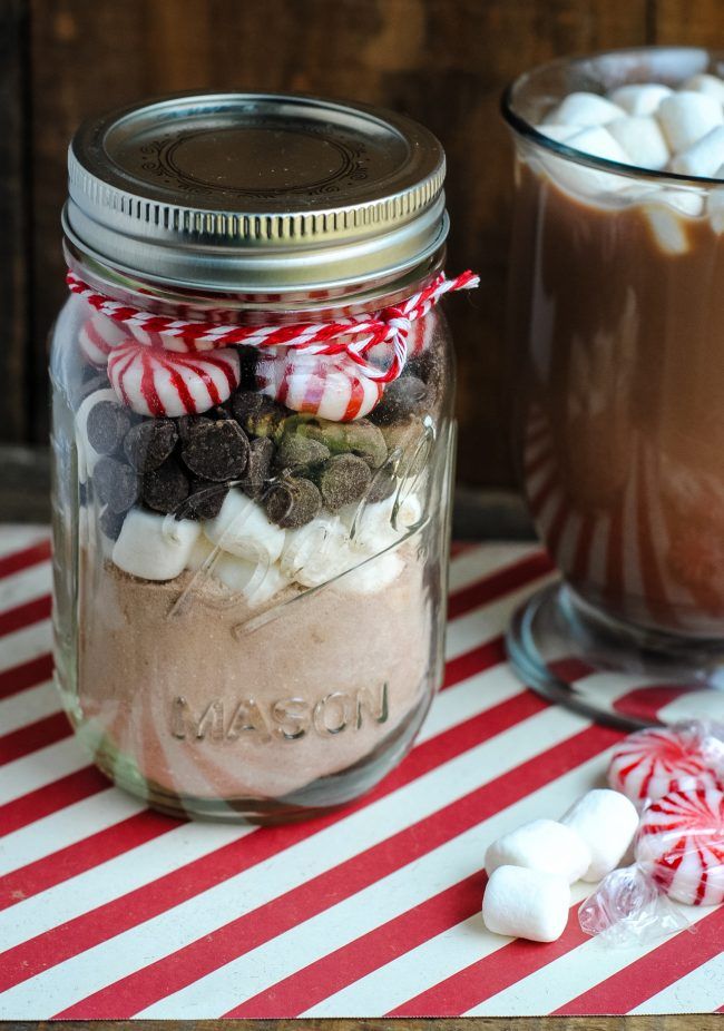 Peppermint-Flavored Hot Cocoa Mix in a Jar Ornaments