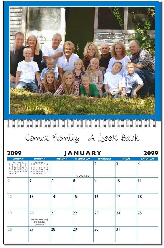 Personalized Family Calendar