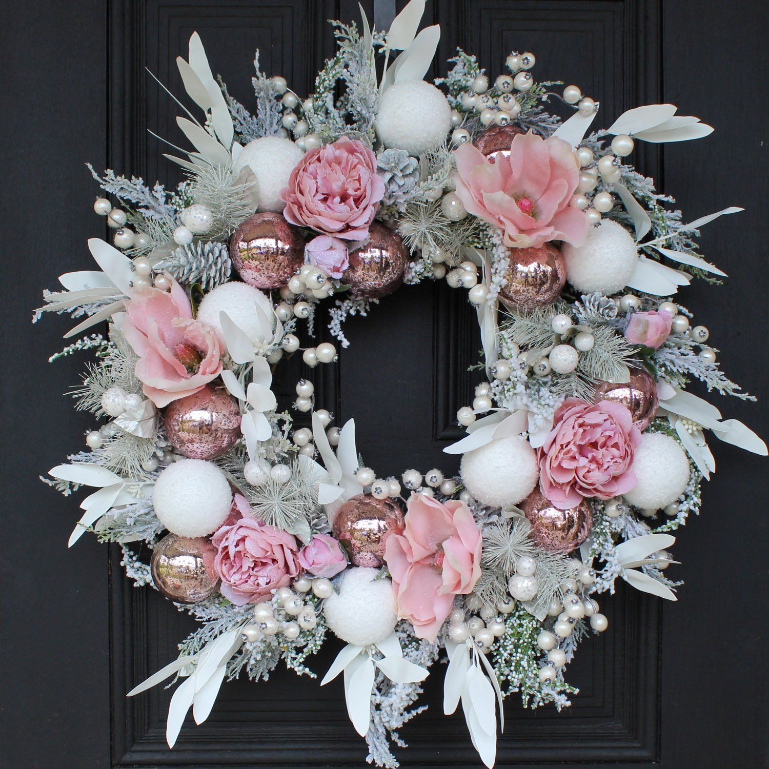 Pink Christmas Wreath