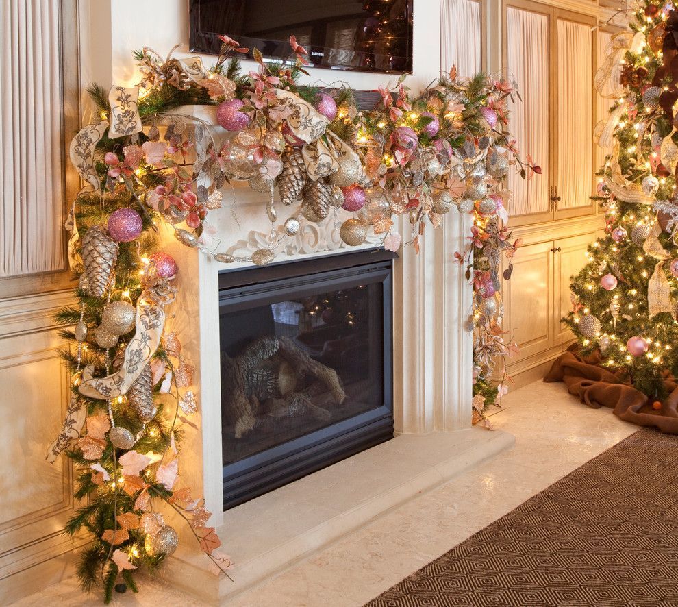 Pink, Red, and Gold Christmas Tree Garland