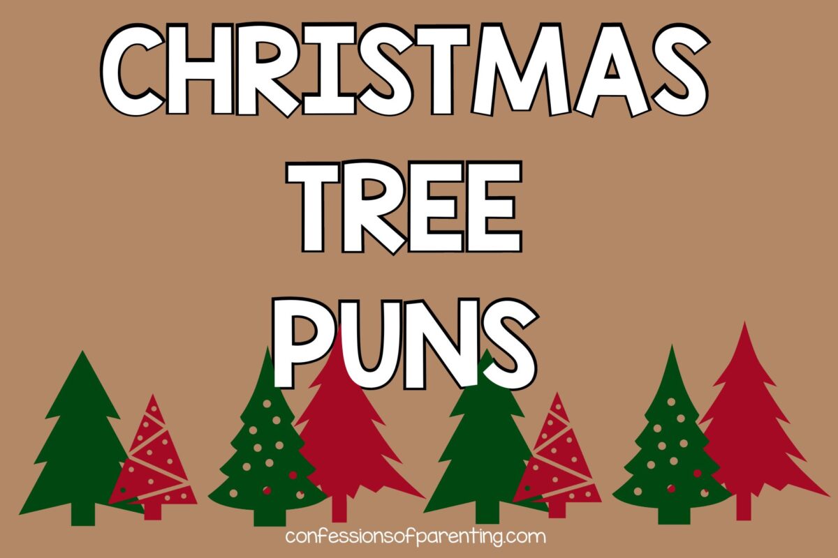 Playful Pun Arguing Christmas Tree