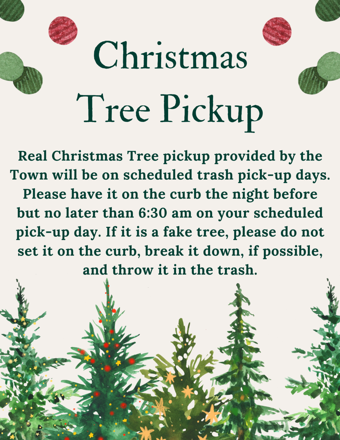 Providence Christmas Tree Pickup Schedule & Tips