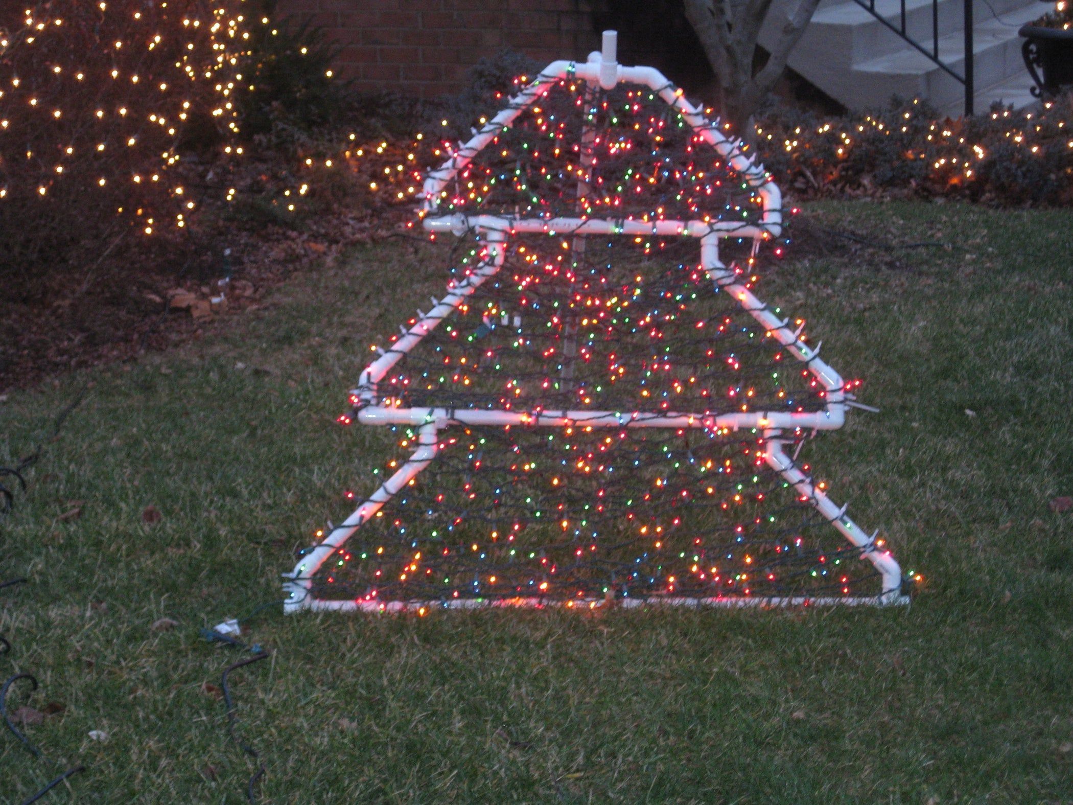 PVC Christmas Tree with Lights