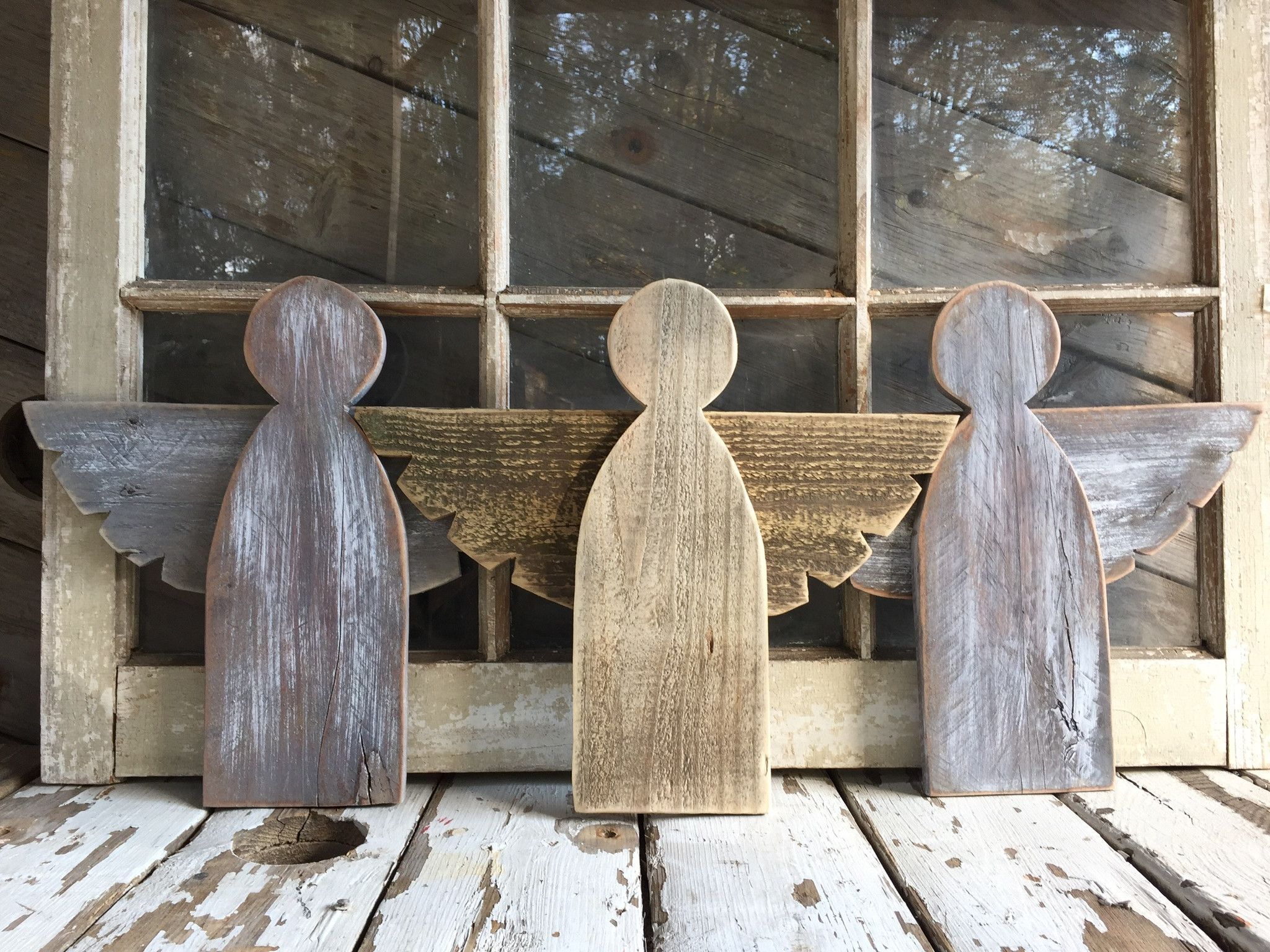 Reclaimed Wood Angel Decoration