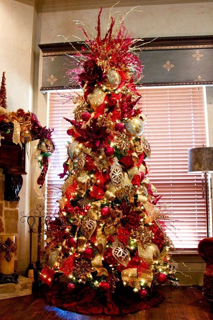 Red and Gold Christmas Tree Themes