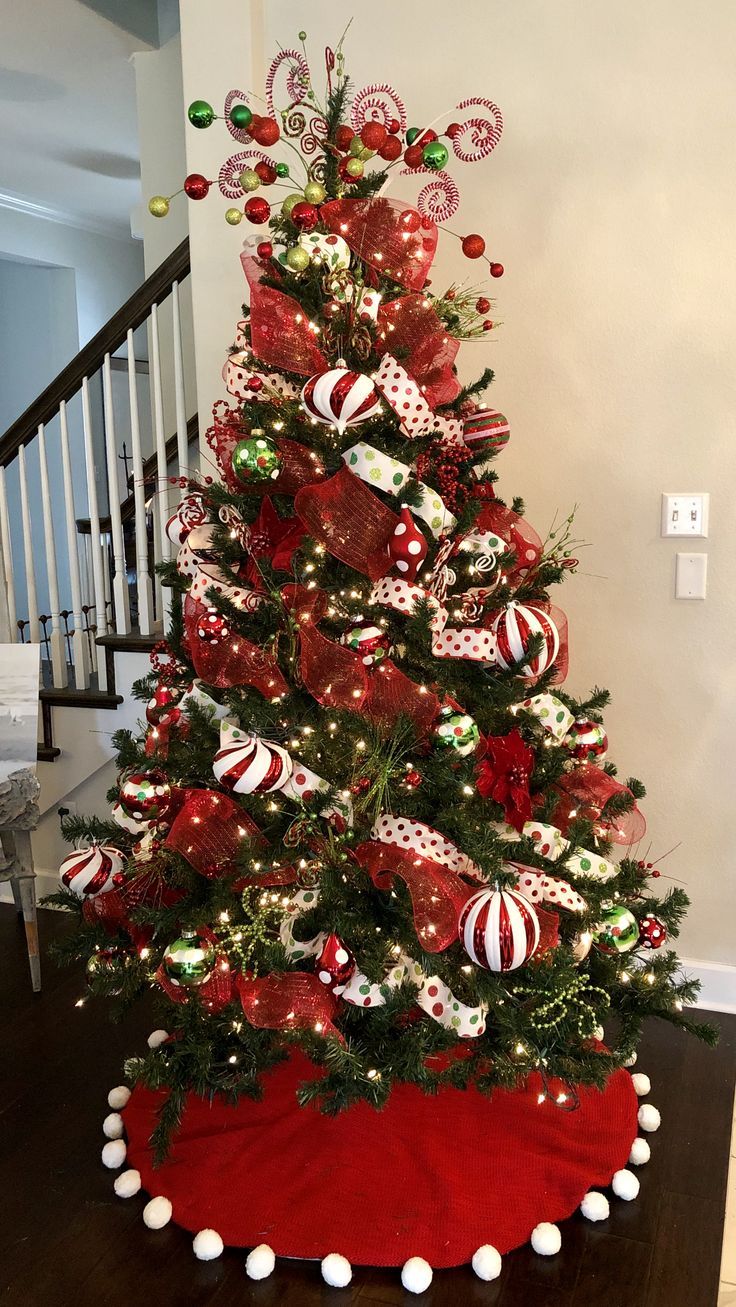 Red Ribbon Christmas Tree