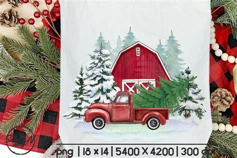 Red Truck Christmas Design