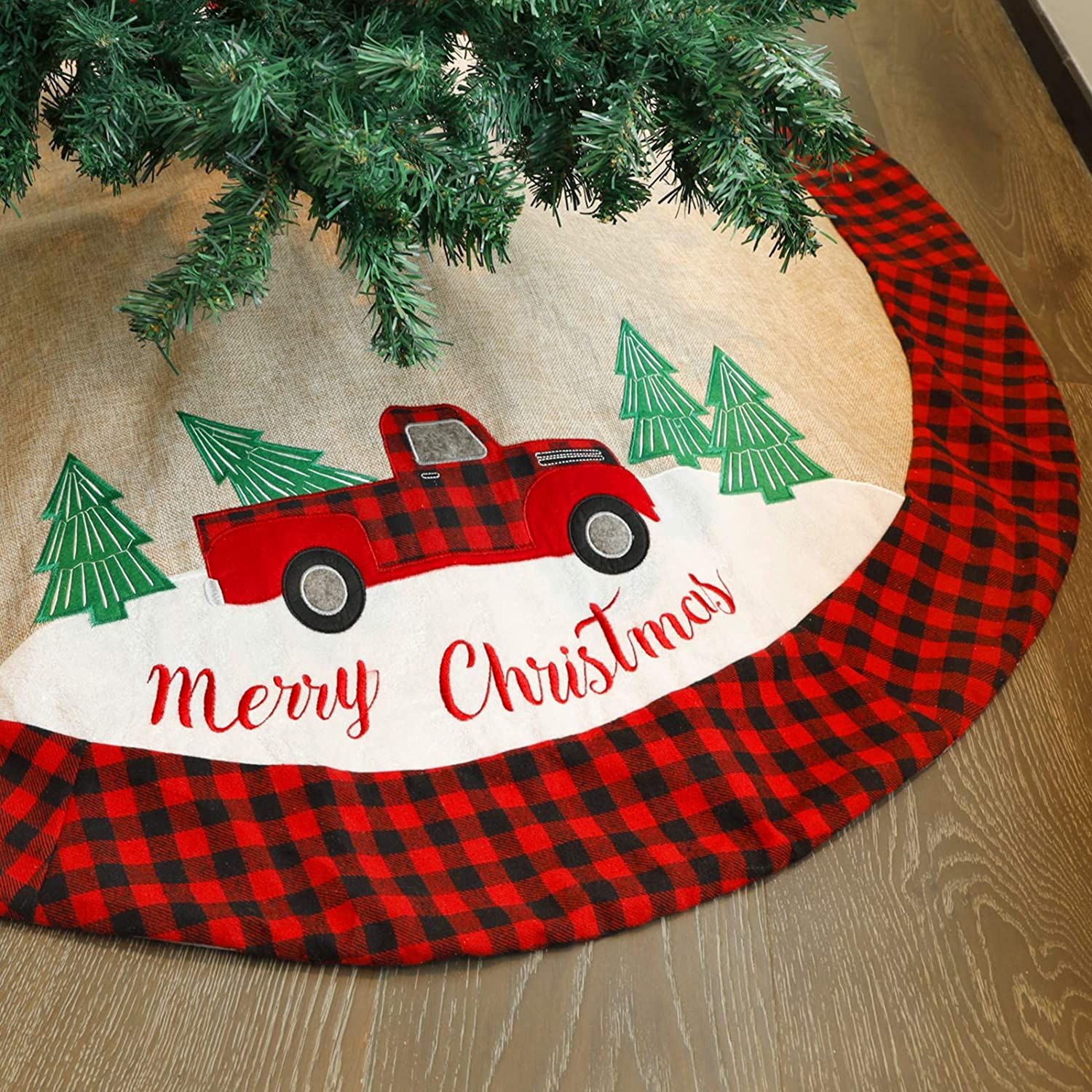 Red Truck Christmas Tree Skirt