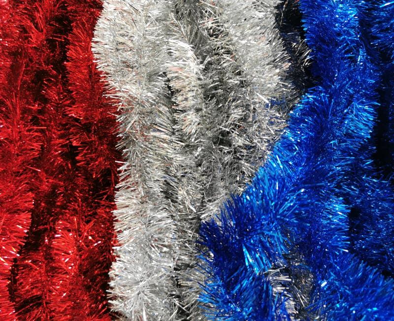 Red, White, and Blue Tinsel Arch