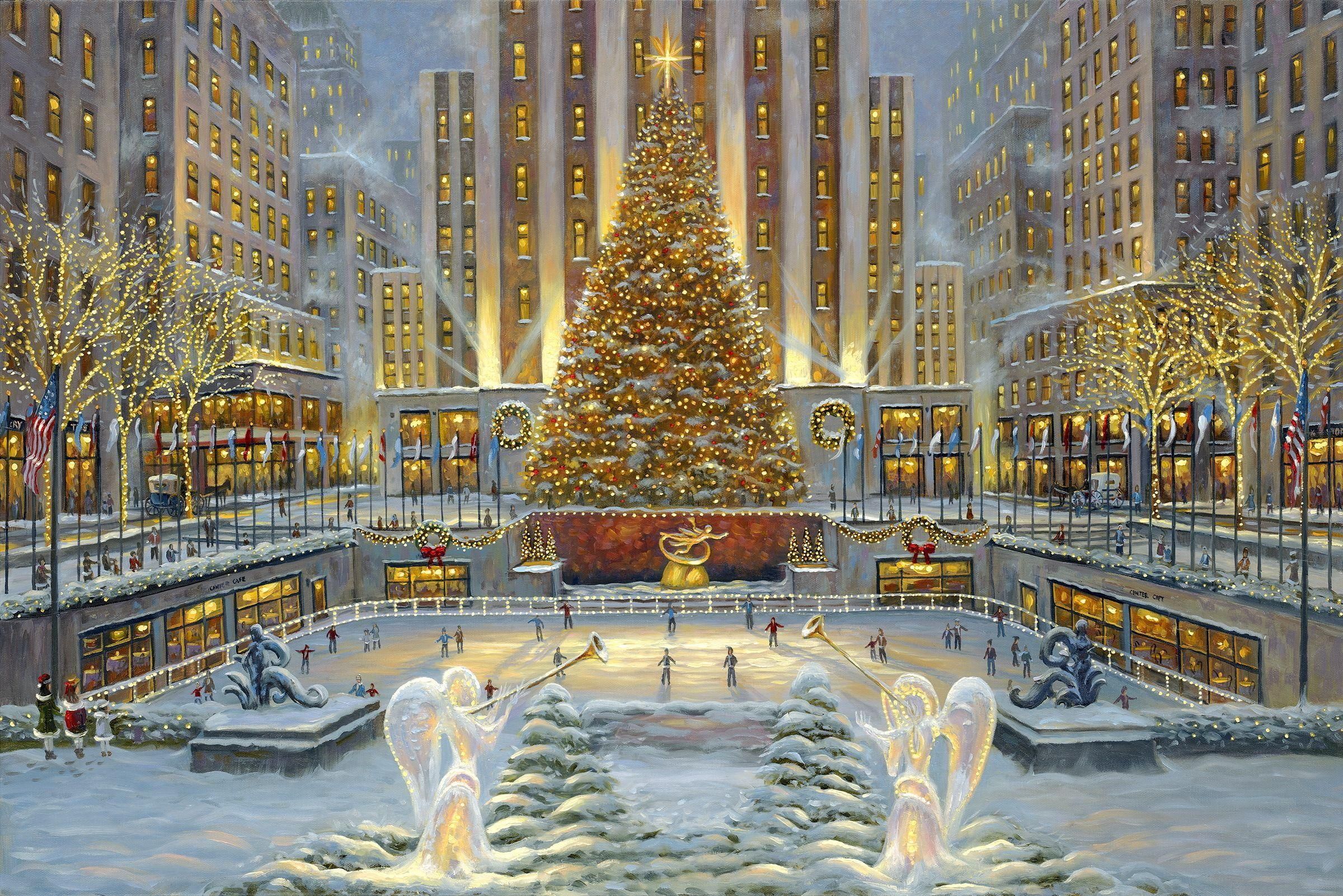 Rockefeller Center Christmas Tree Wallpaper Free Download