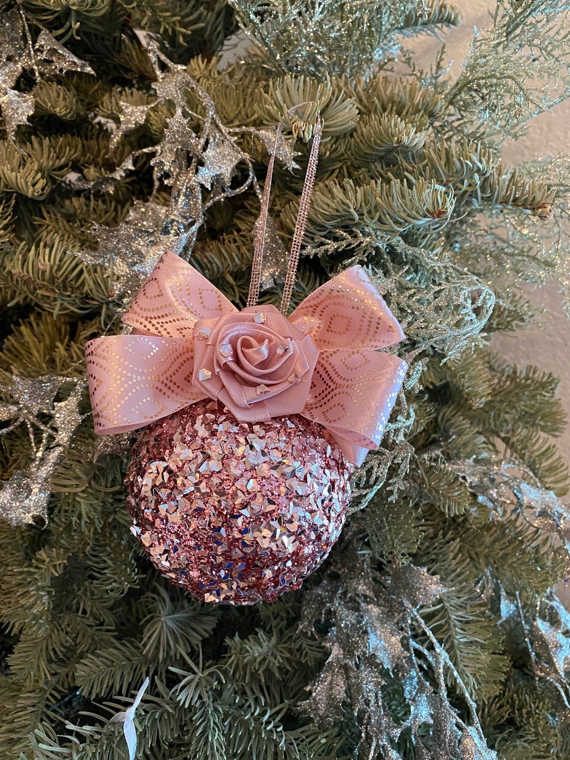 Rose Gold Christmas Ornaments