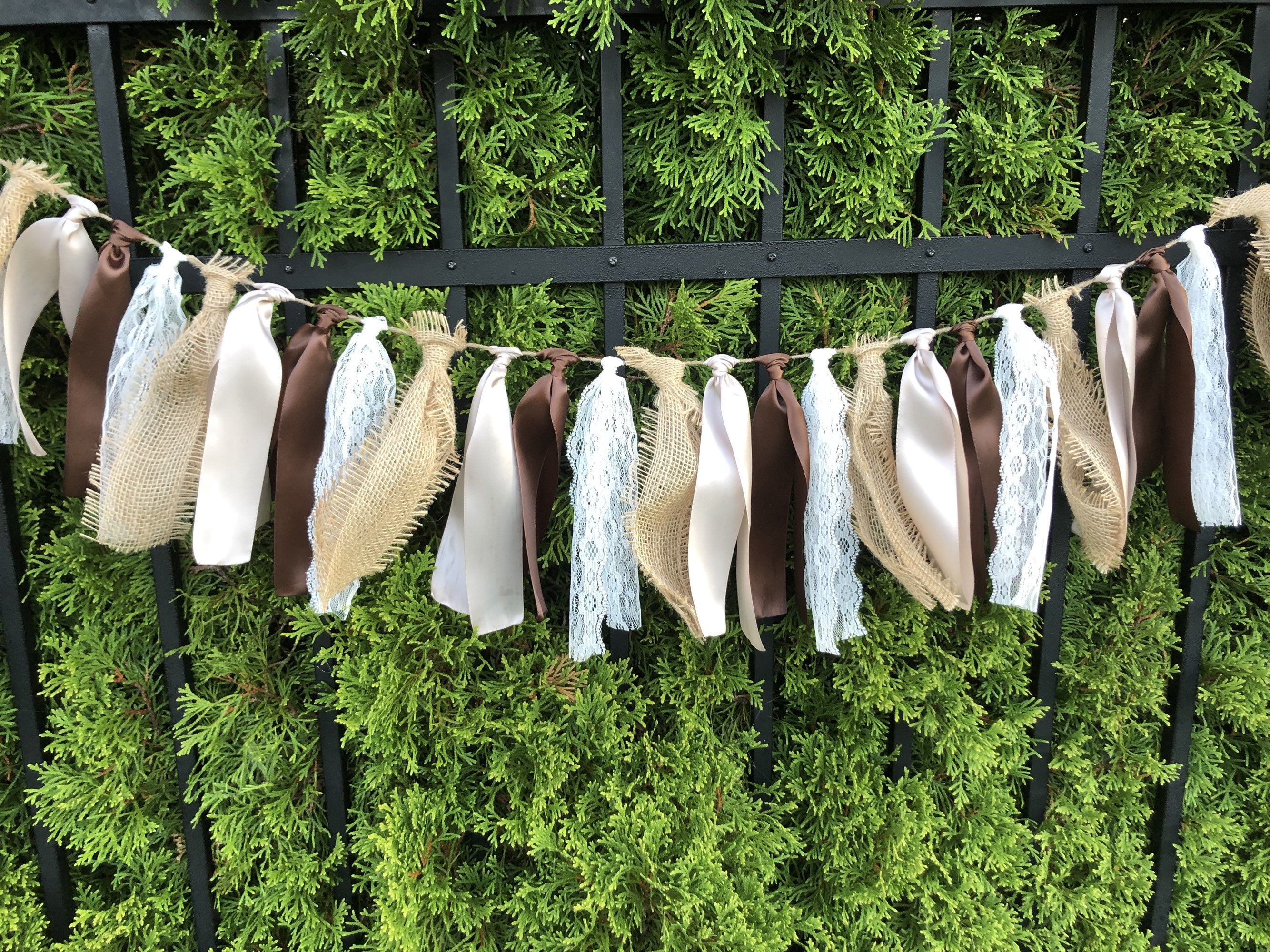 Rustic and Natural Ribbon Garland