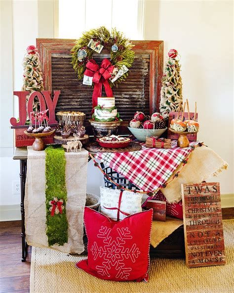 Rustic Christmas Dessert Table