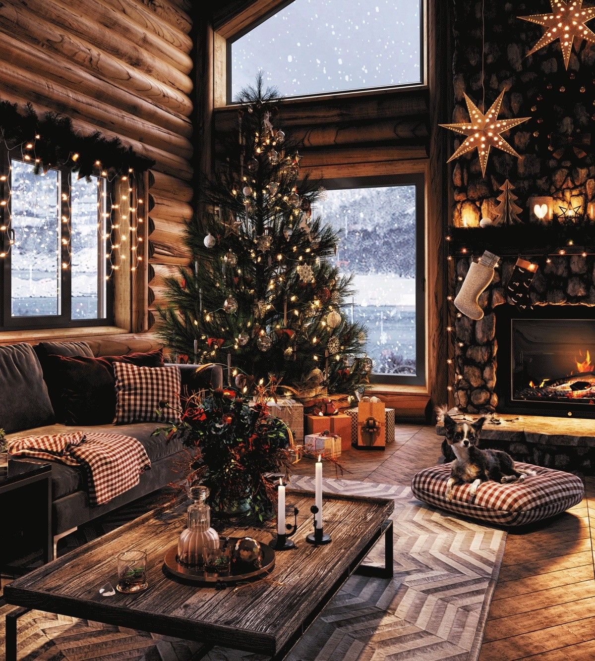 Rustic Christmas Room