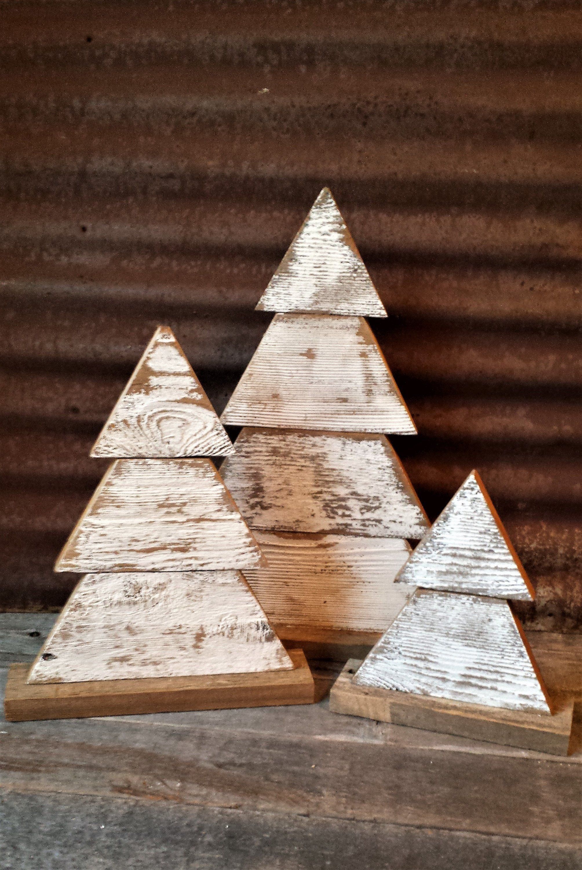 Rustic Christmas tree set