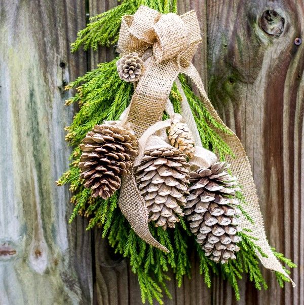 Rustic Pinecone Swag