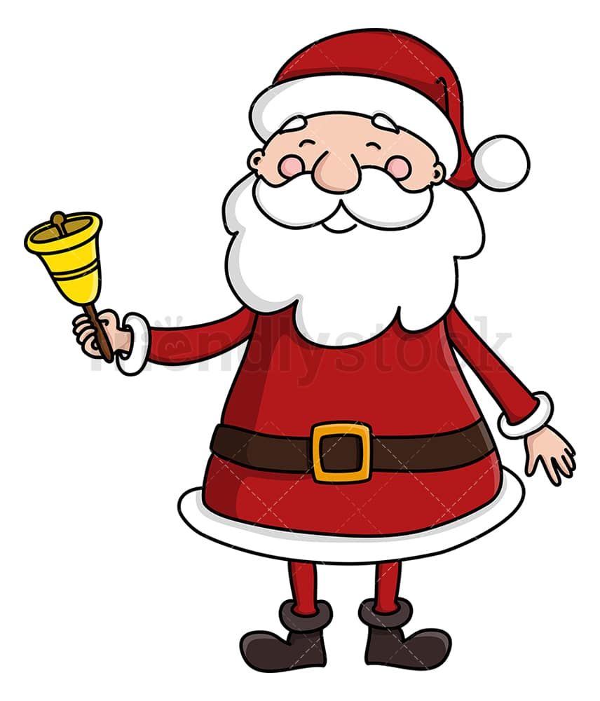 Santa Claus with Bell Clip Art