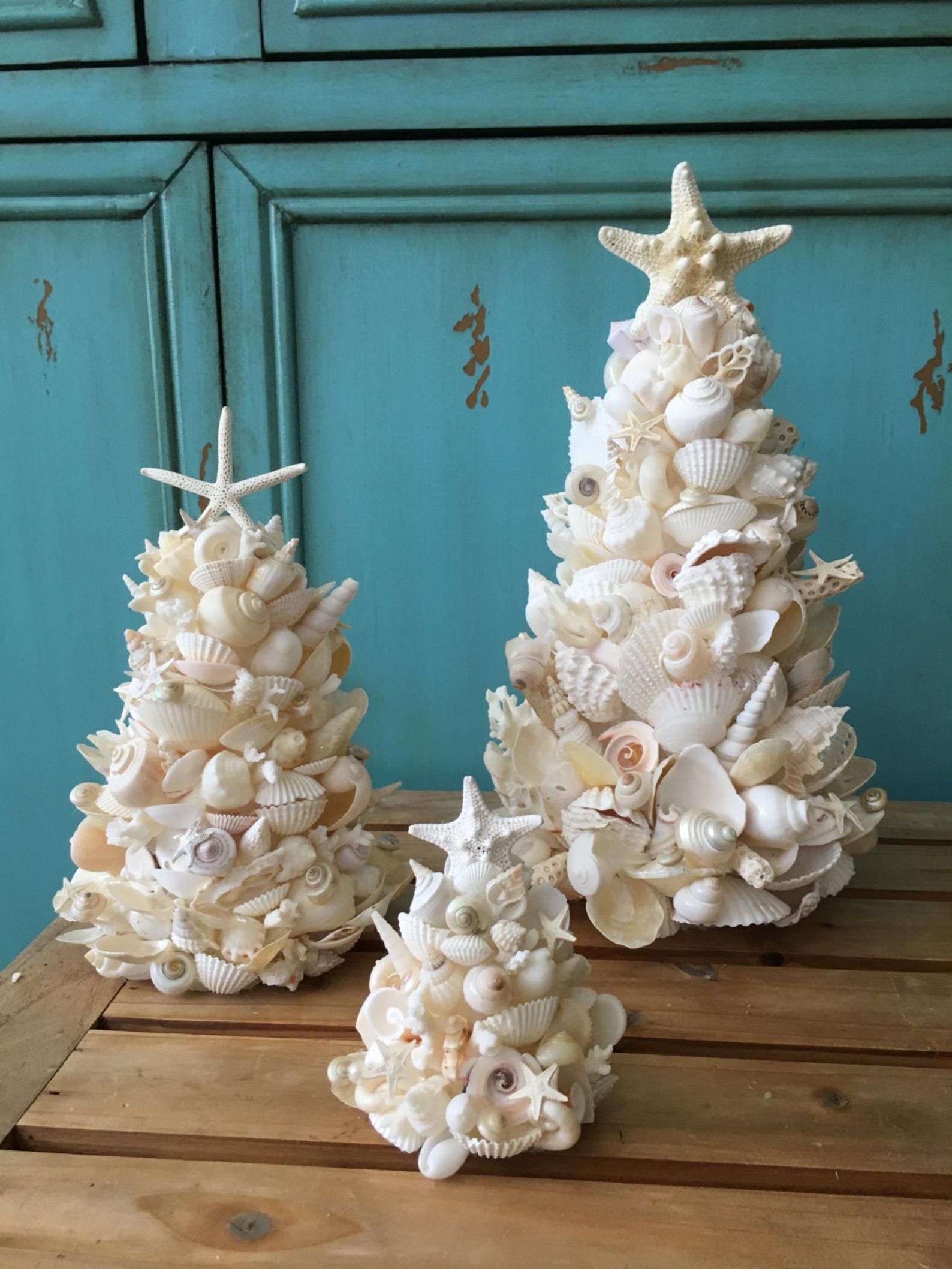 Shell and Starfish Christmas Tree Decorations