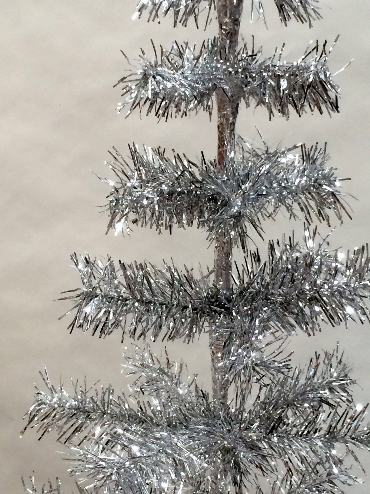 Silver Tinsel Tree Glamour