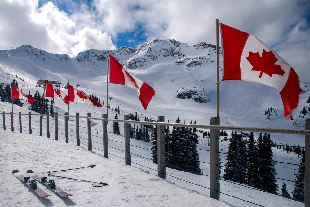 Skiing Christmas Holiday Canada