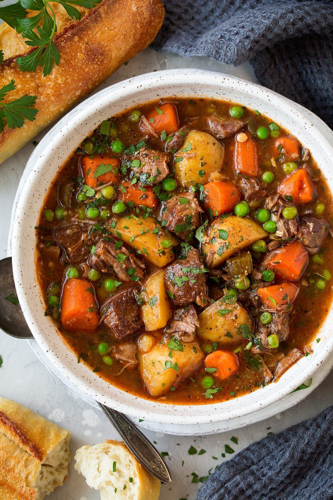 Slow Cooker Beef Stew with Crusty Bread