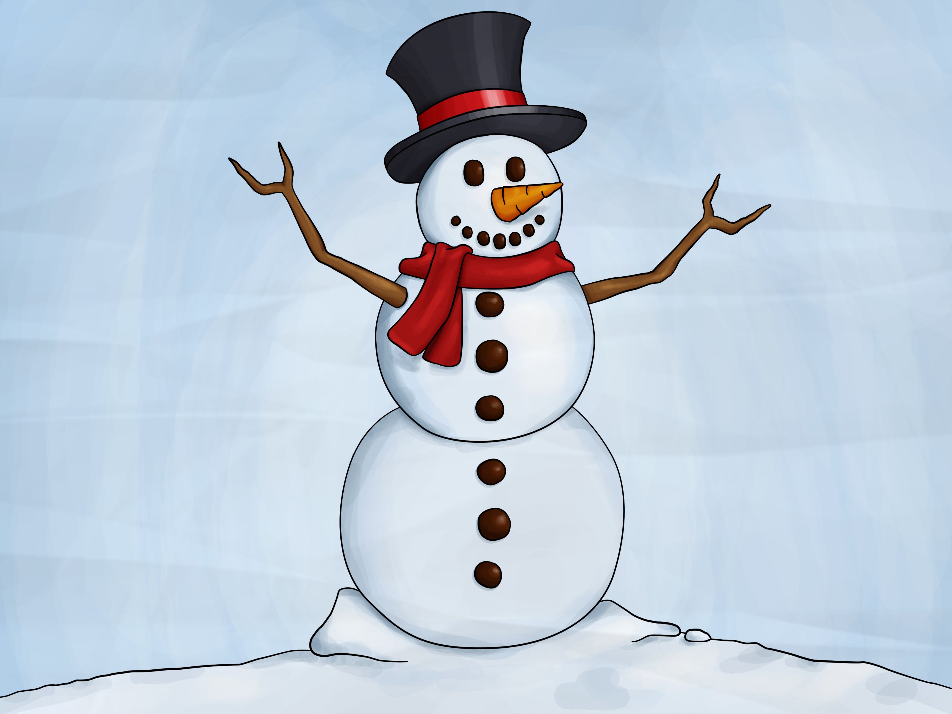 Snowman drawing ideas