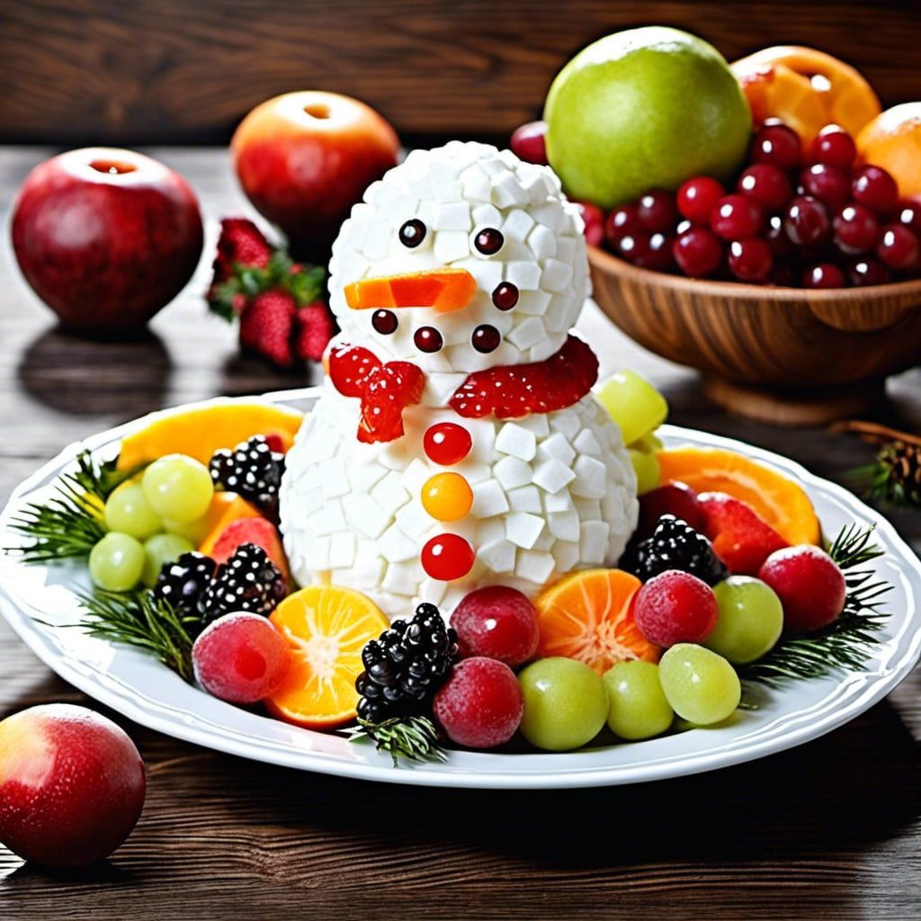 Snowman fruit salad