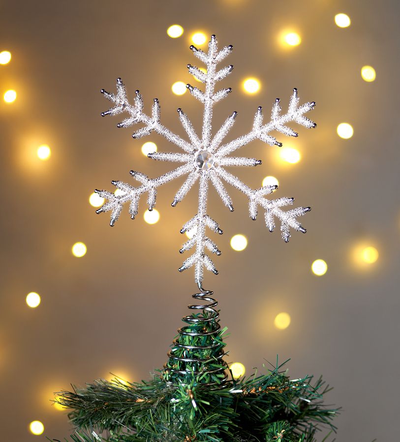 Sparkling Snowflake Tree Topper