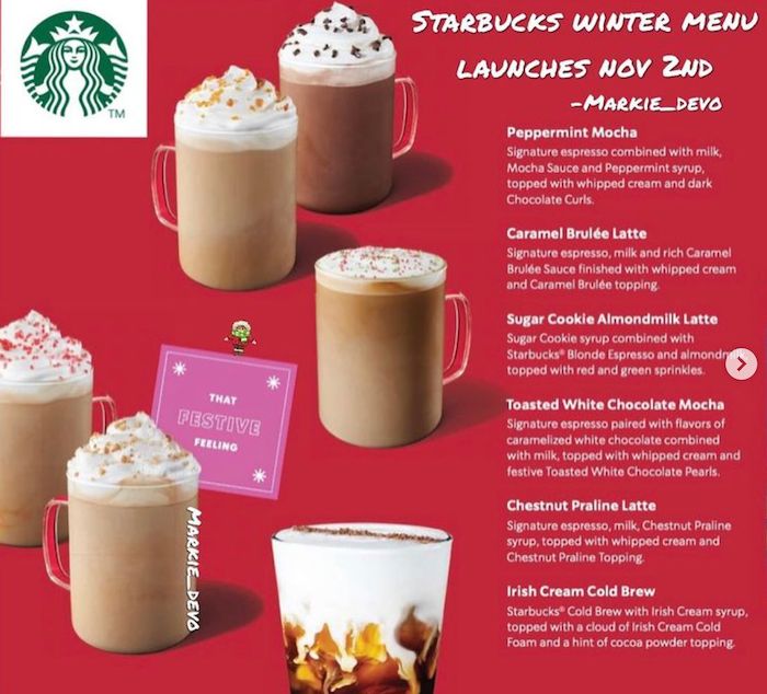 Starbucks Christmas Drinks 2024 Release Date Revealed Early