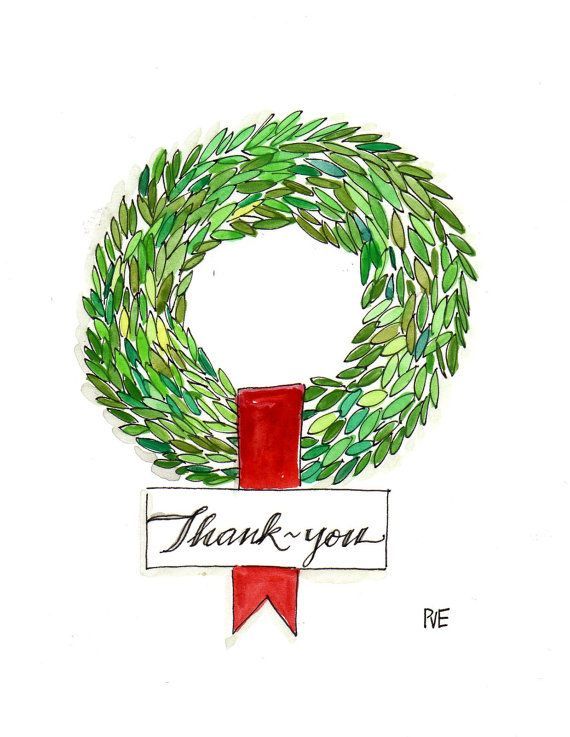 Thank You Christmas Tree Wreath