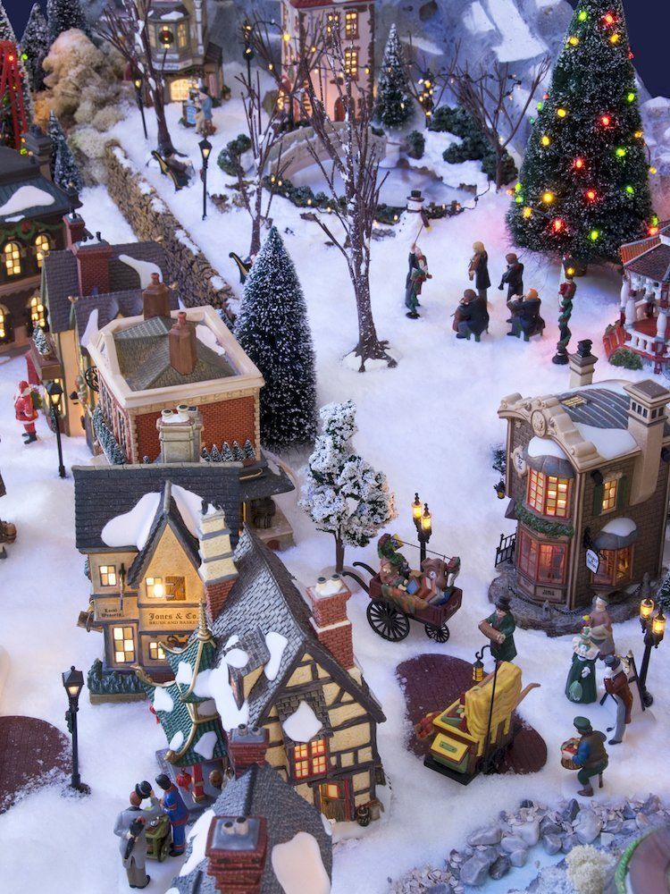 Vintage-Inspired Christmas Tree Village