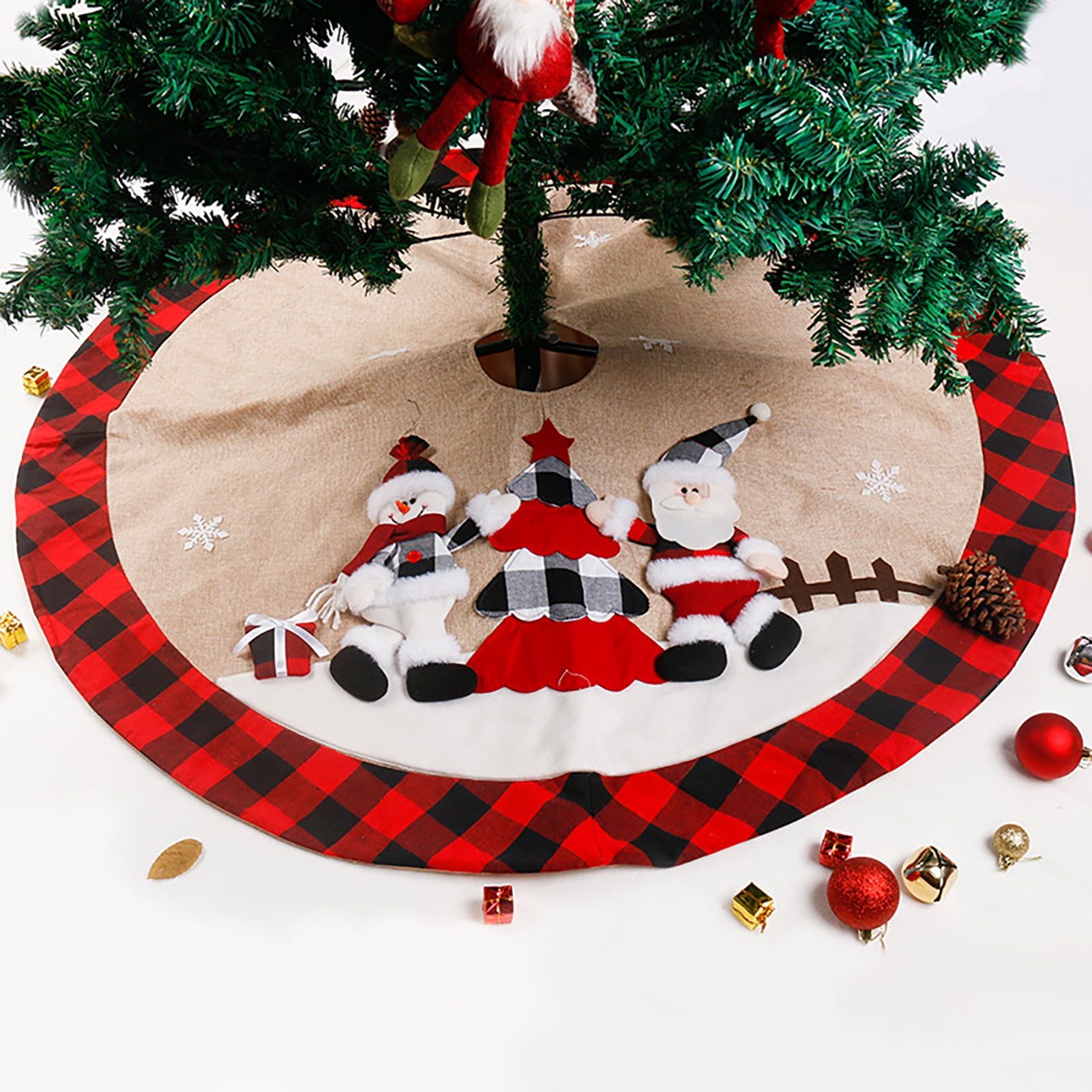 Vintage Red Truck Christmas Tree Skirt