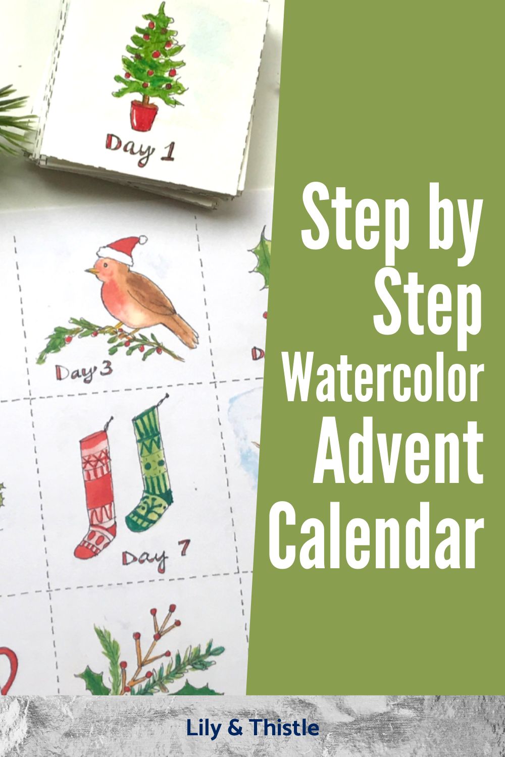 Watercolor Christmas Calendar