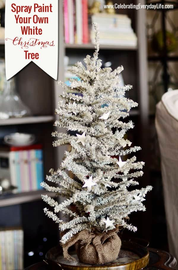 White Paint Christmas Tree