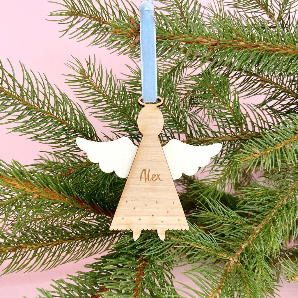 Wooden Angel Christmas Tree Decoration