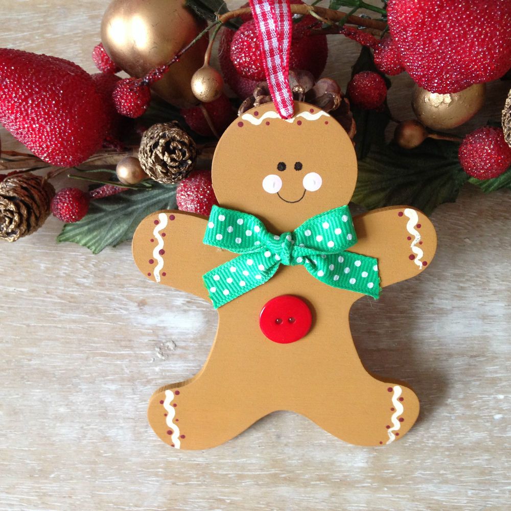 Wooden Gingerbread Ornaments