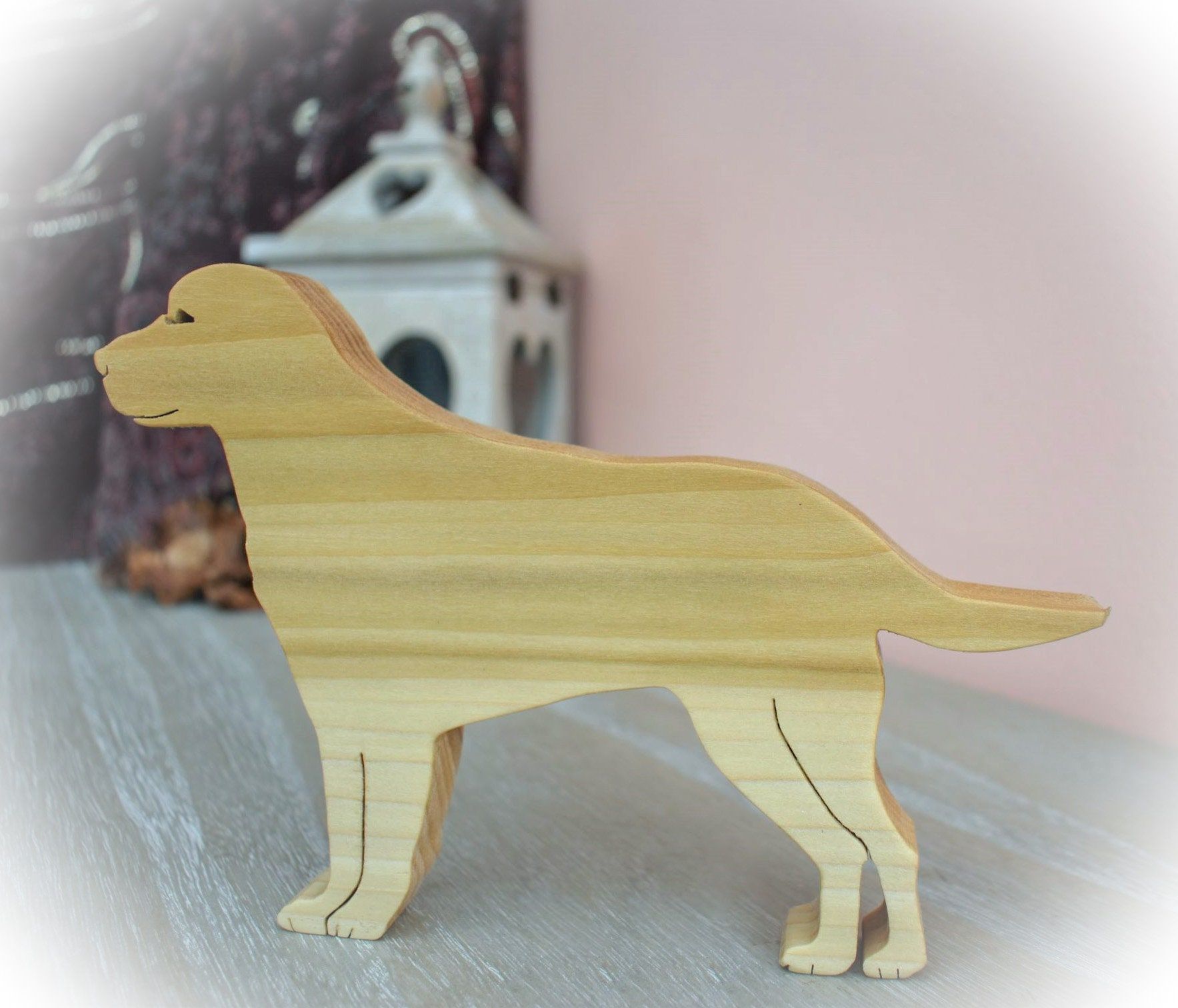 Wooden Labrador Retriever Ornament