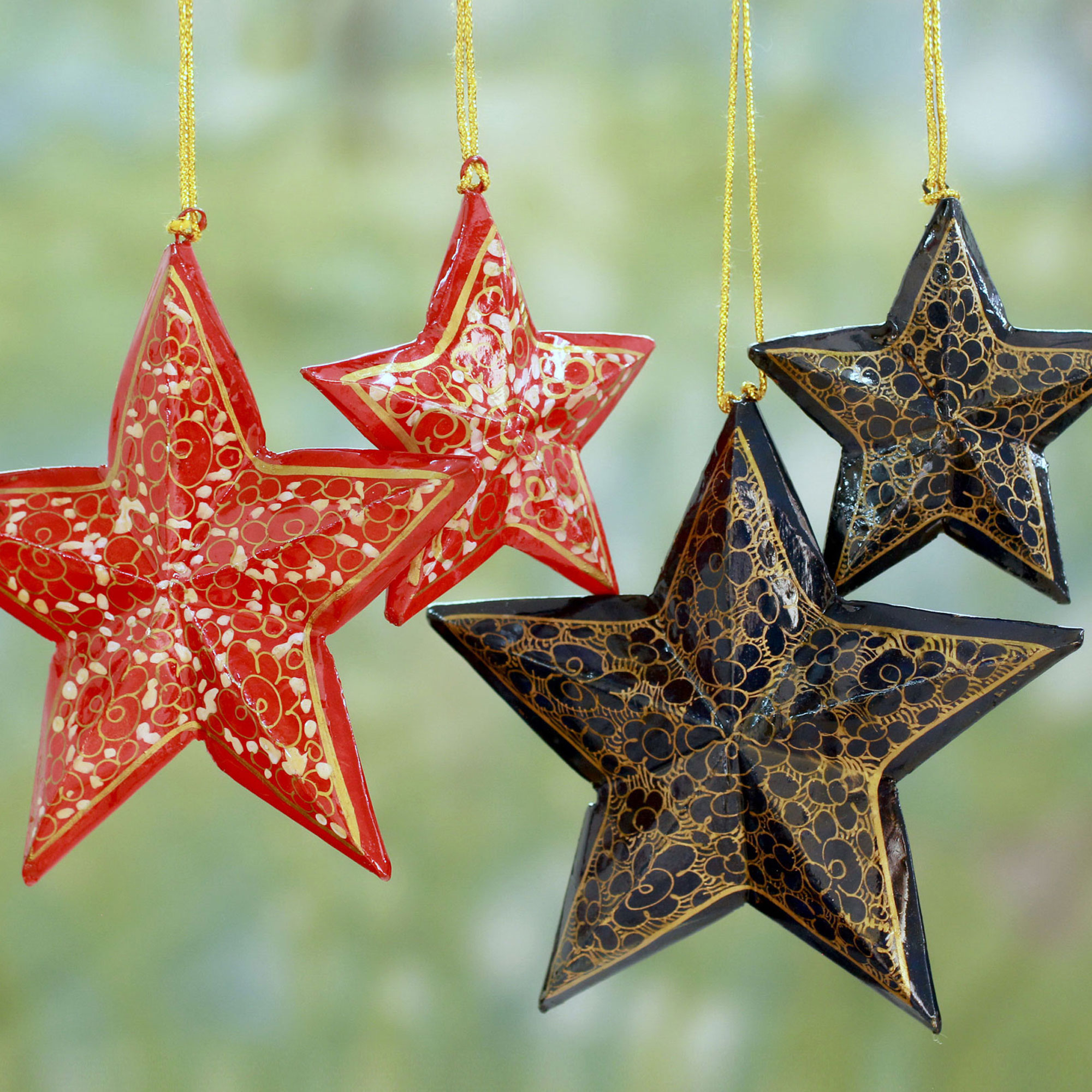 Wooden Star Ornaments