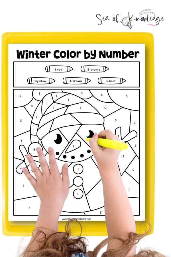 Color By Number Holiday Printables For Kids