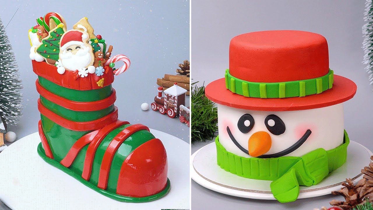 Preparing a Christmas cake tin with a festive touch