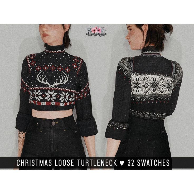 Christmas print turtleneck style