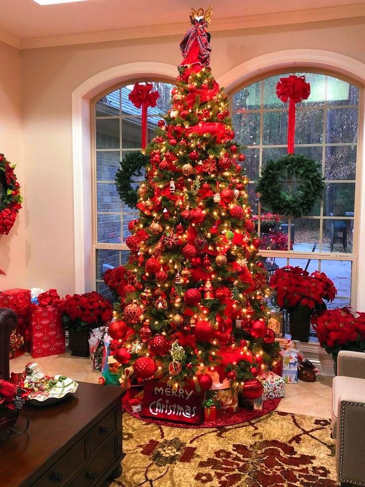 Red and Gold Christmas Tree Ideas