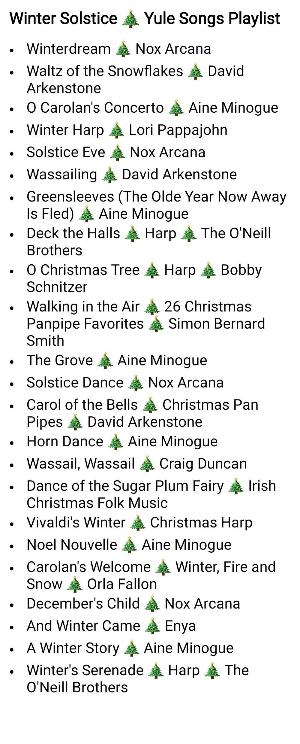 Winter solstice songs