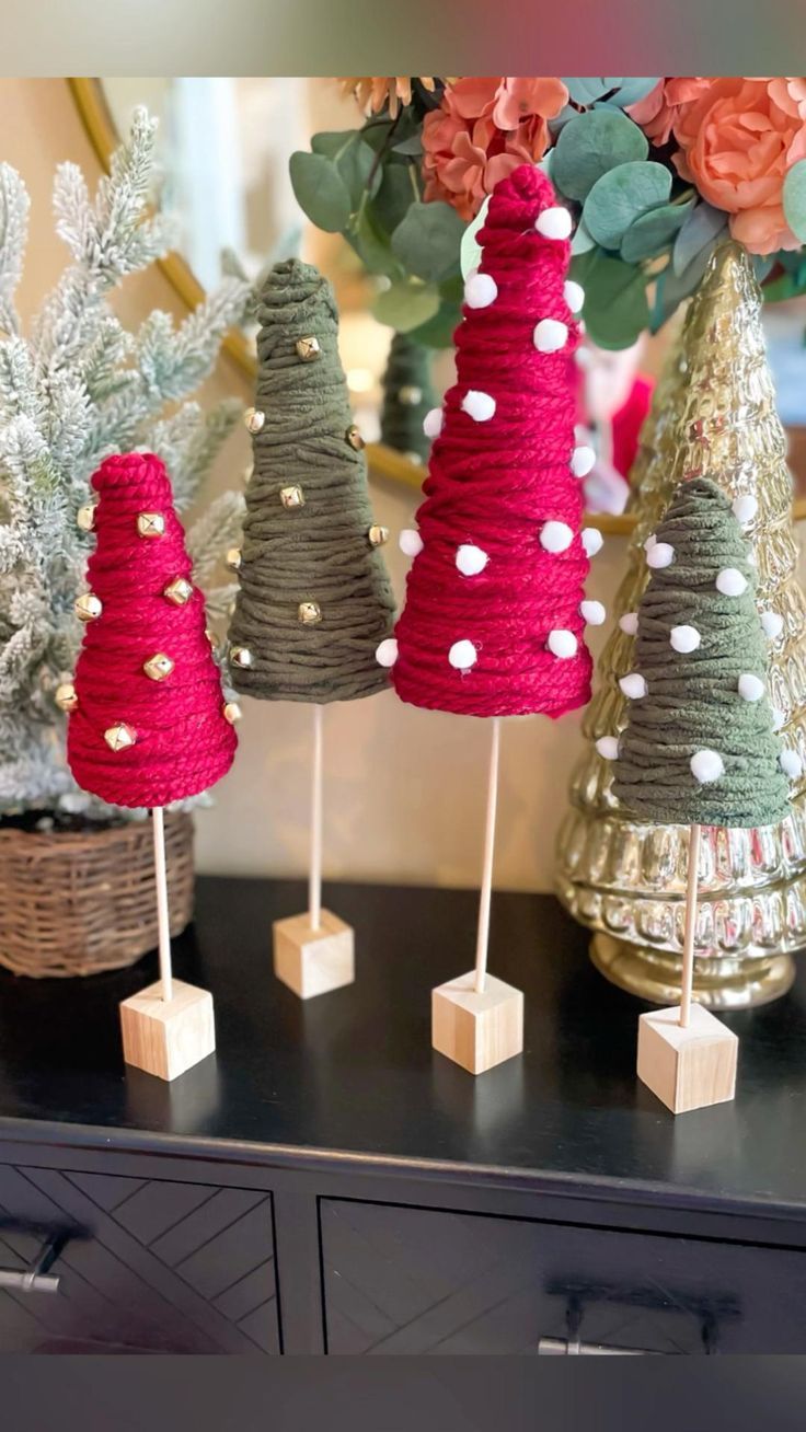 Yarn Christmas Tree Ideas