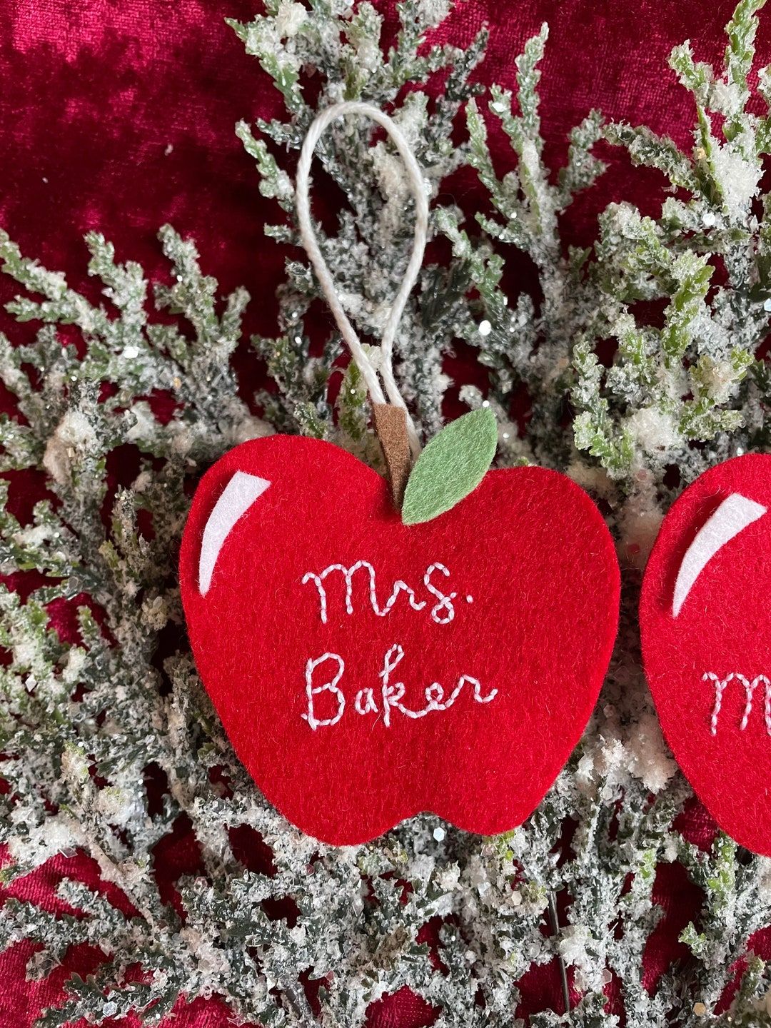 Apple Christmas Tree Ornaments