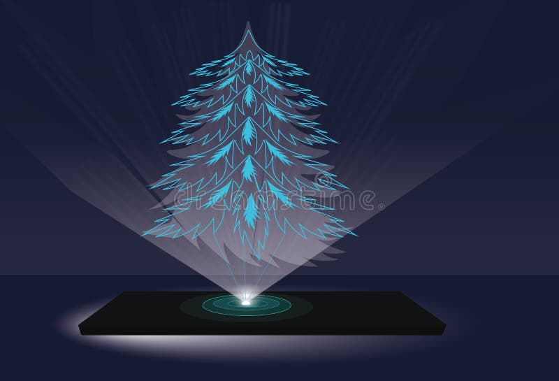 Digital Christmas Tree Projection