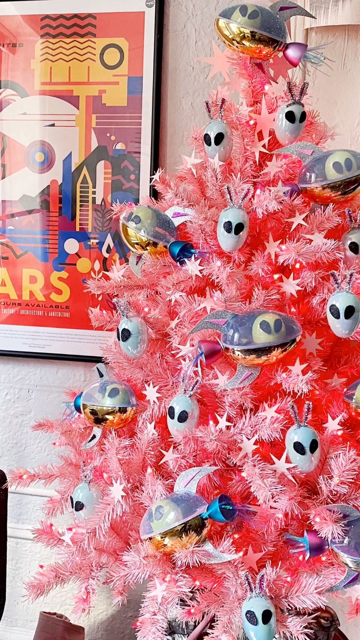 Alien Christmas Tree Decorating